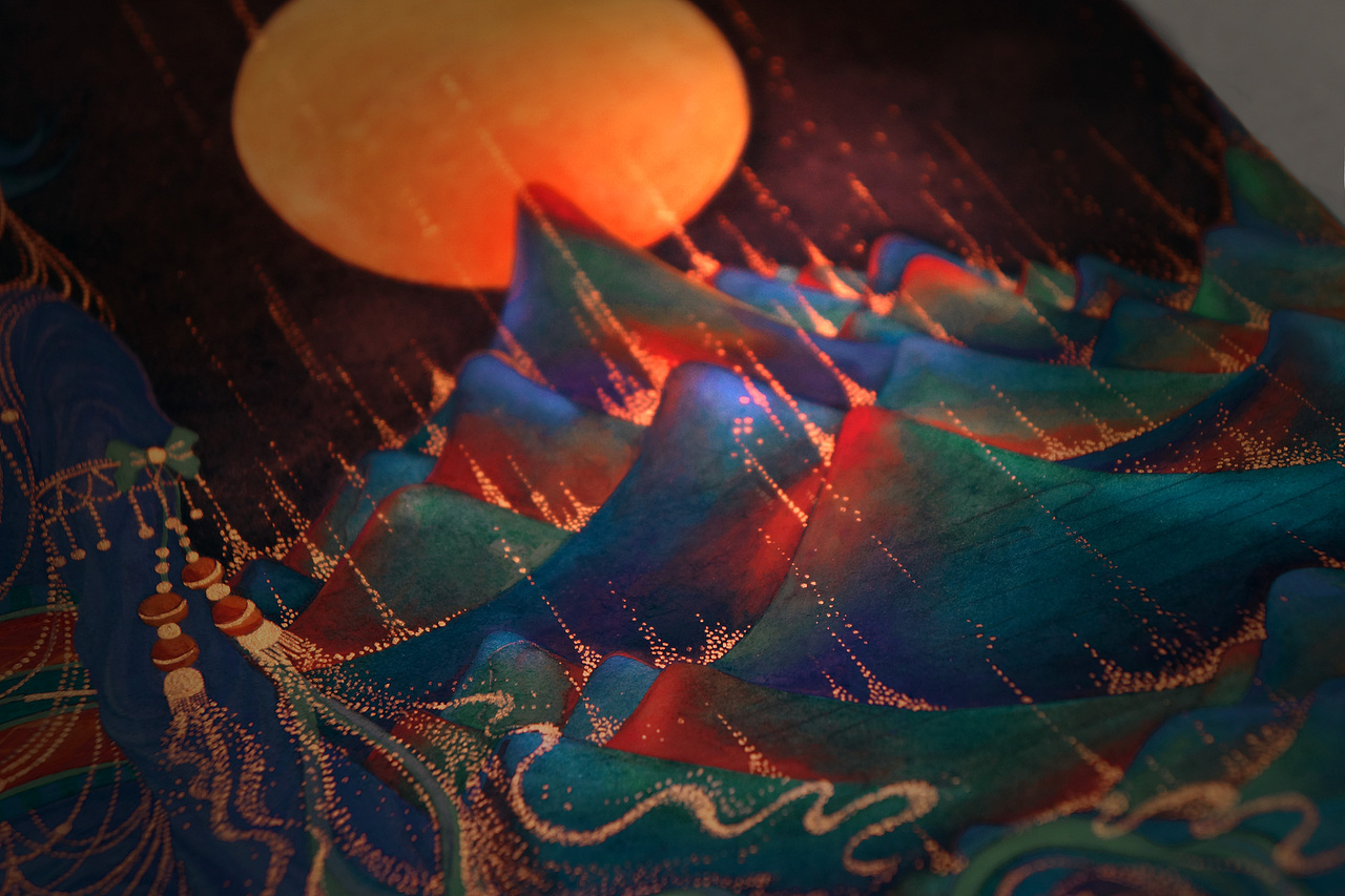 《鹤仙歌.金散瘴》白中南颜彩-人川集（图ZMTAxODA1MDcy） - 艺术插画 - 站酷设计师白中南原创素材 - 站酷ZCOOL