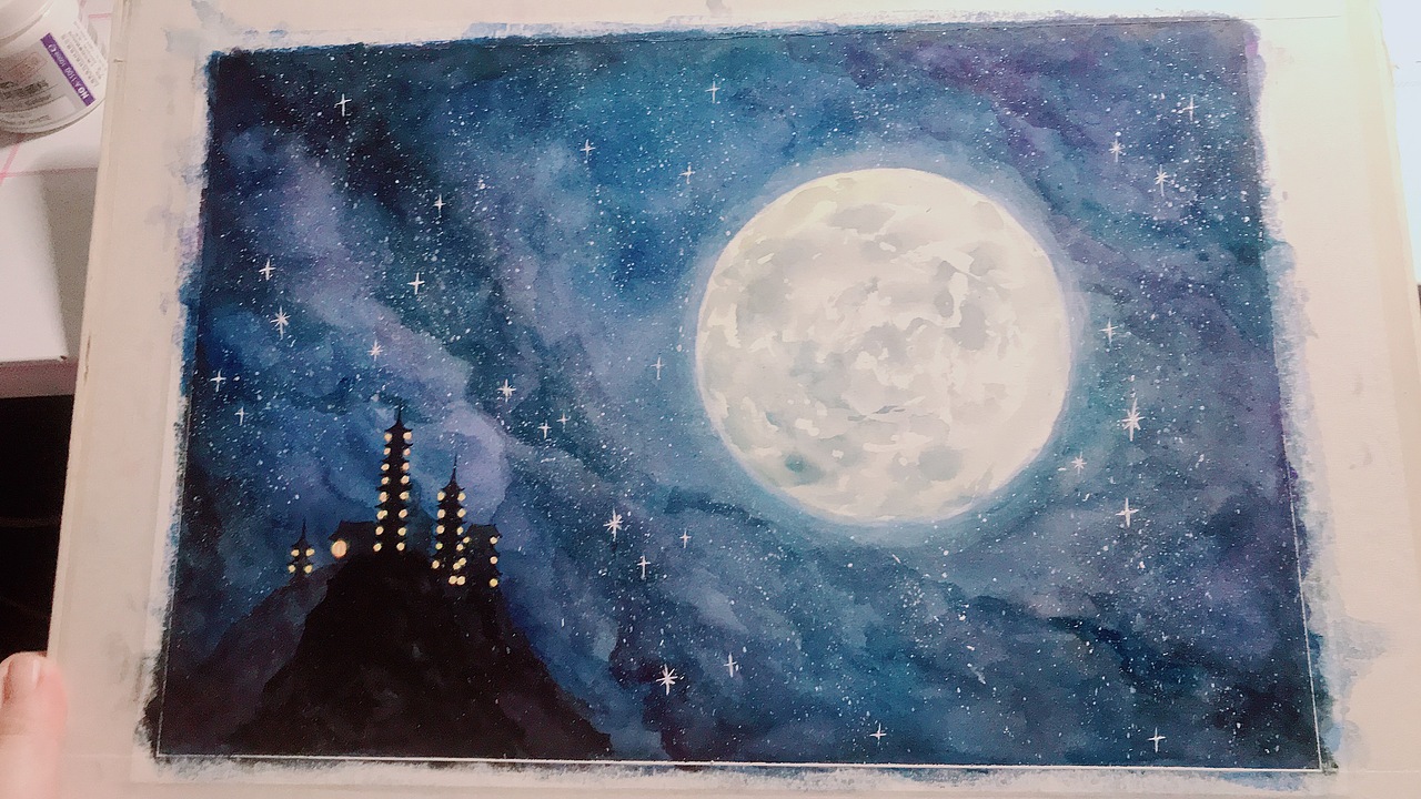 8k水彩星空步骤