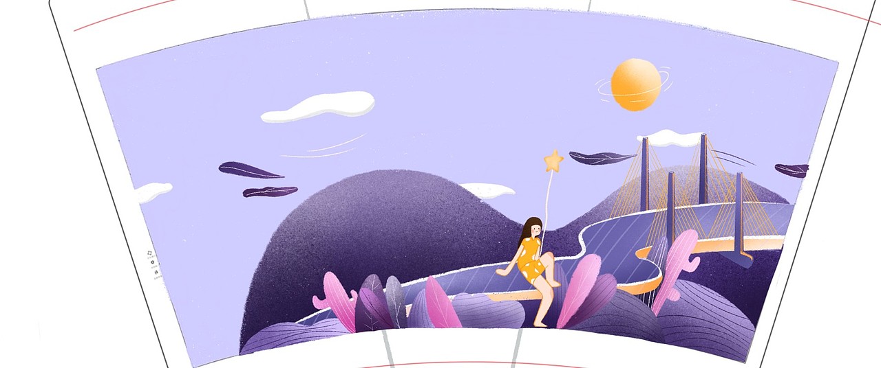 奶茶外包装插画