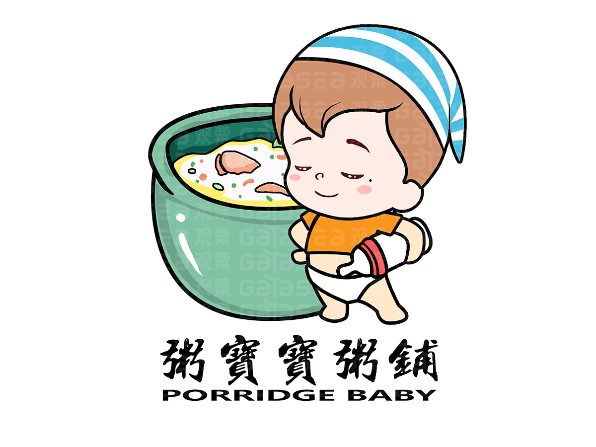 粥宝宝粥品美食logo设计