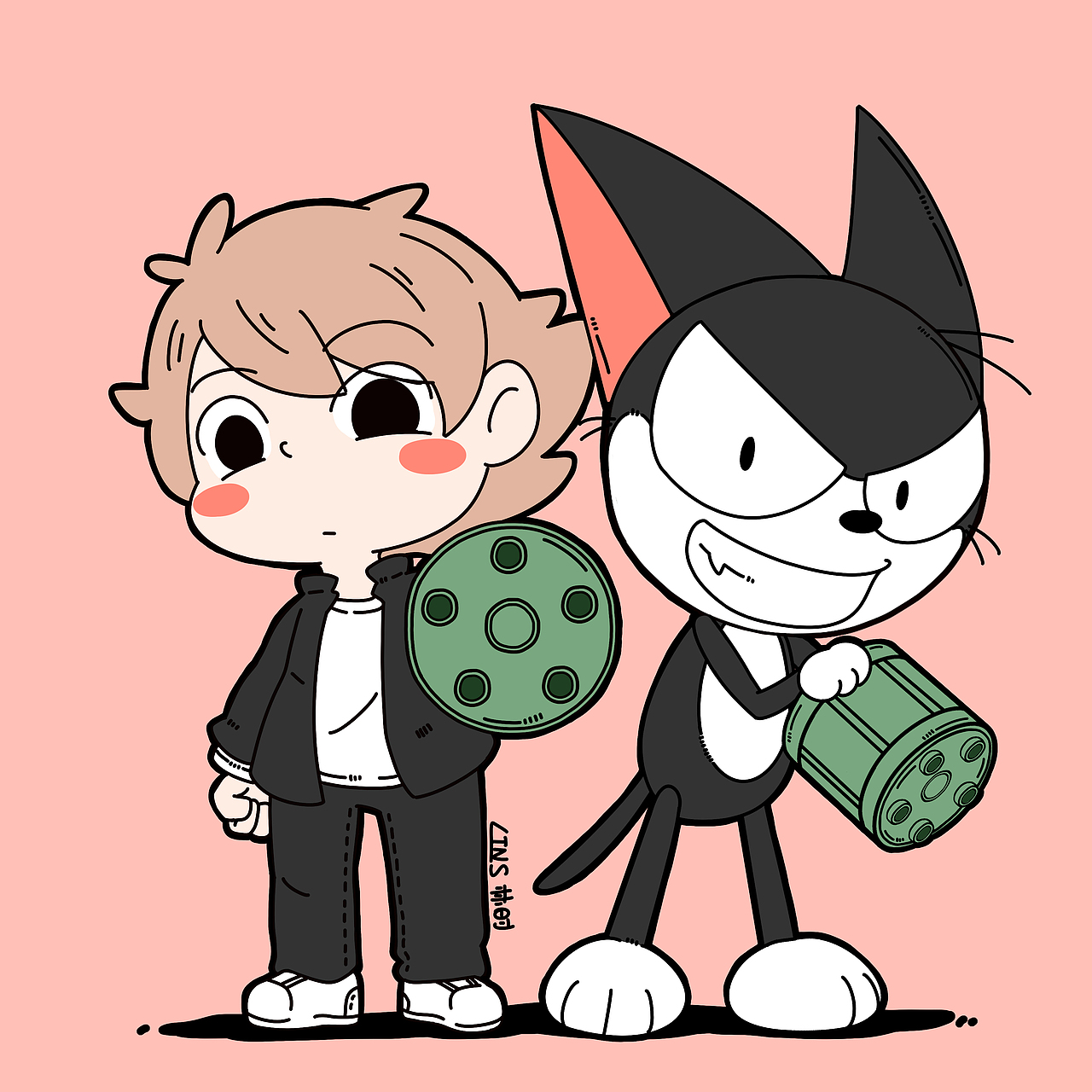 酷乐猫(小时候想要格林机关炮)