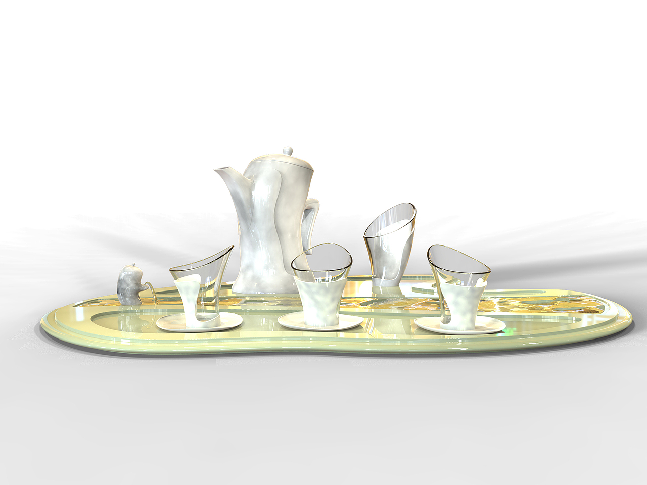 曲水流觞系列化茶具设计|工业/产品|生活用品|星星牛奶_原创作品-站酷
