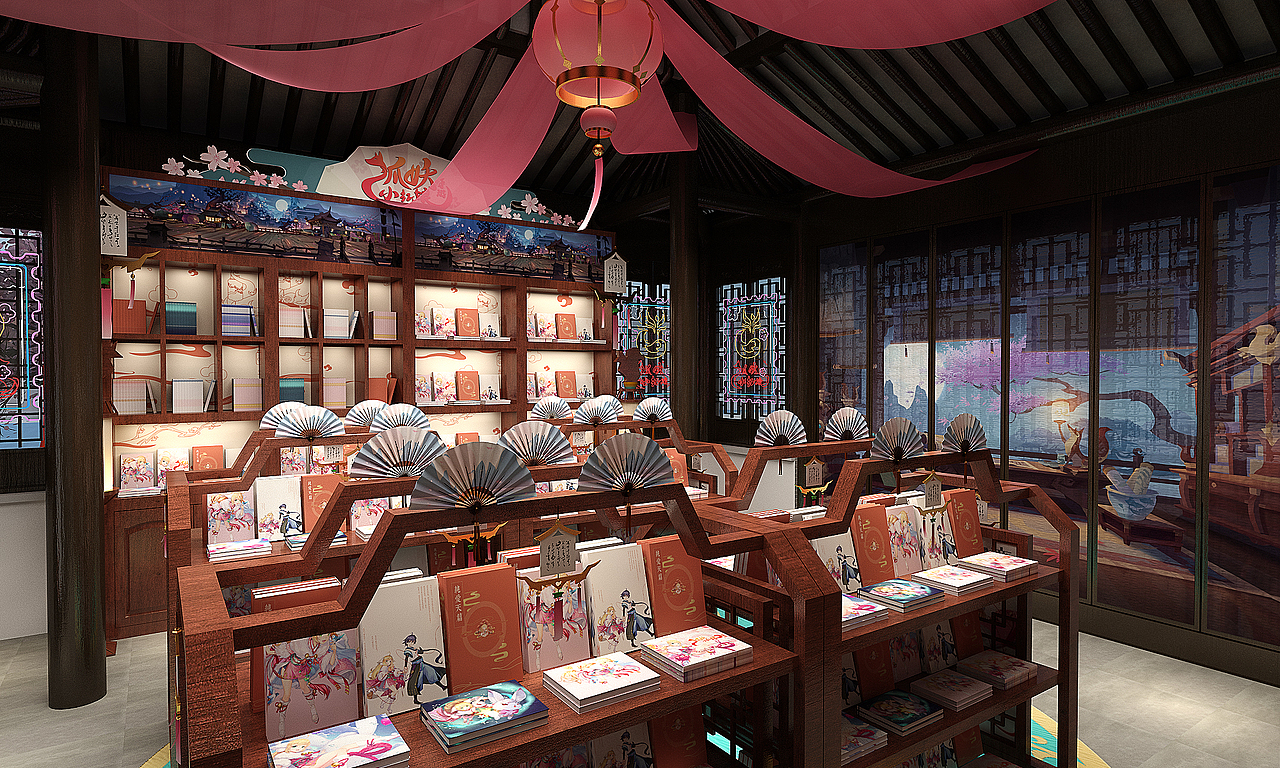腾讯手游《狐妖小红娘》红仙邮局快闪活动(图ZMTk5MTAxNDEy) - 展陈设计 - 站酷设计师瑞可玛吉商业艺术原创素材 - 站酷ZCOOL