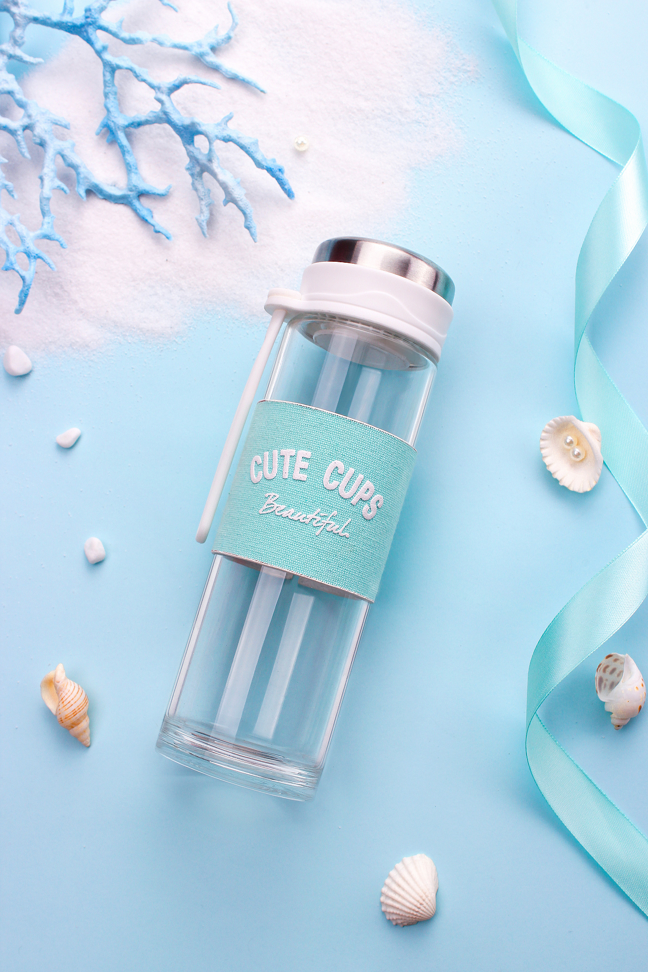 清新玻璃杯 色彩搭配（图ZMTMwMjkxNTc2） - 产品摄影 - 站酷设计师三维设计师夏天原创素材 - 站酷ZCOOL