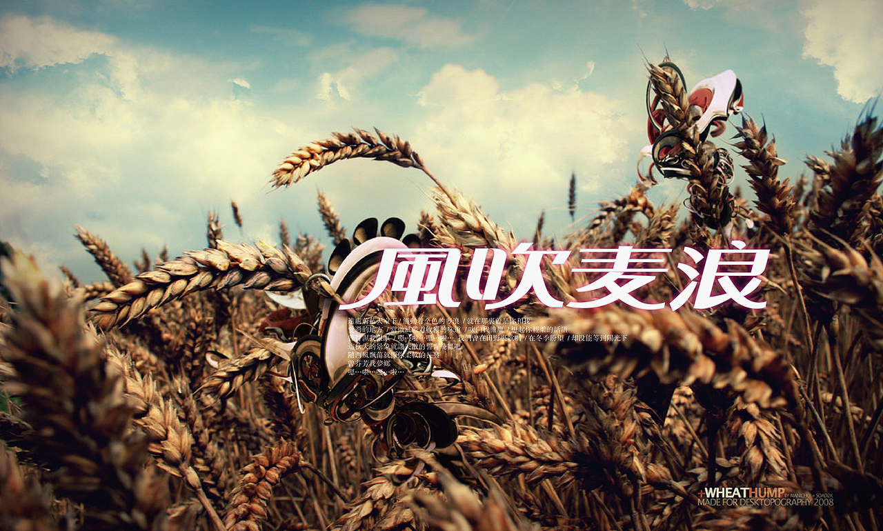 戊辰设计【风吹麦浪】（图ZODYzODY2MA==） - 字体/字形 - 站酷设计师张小波原创素材 - 站酷ZCOOL