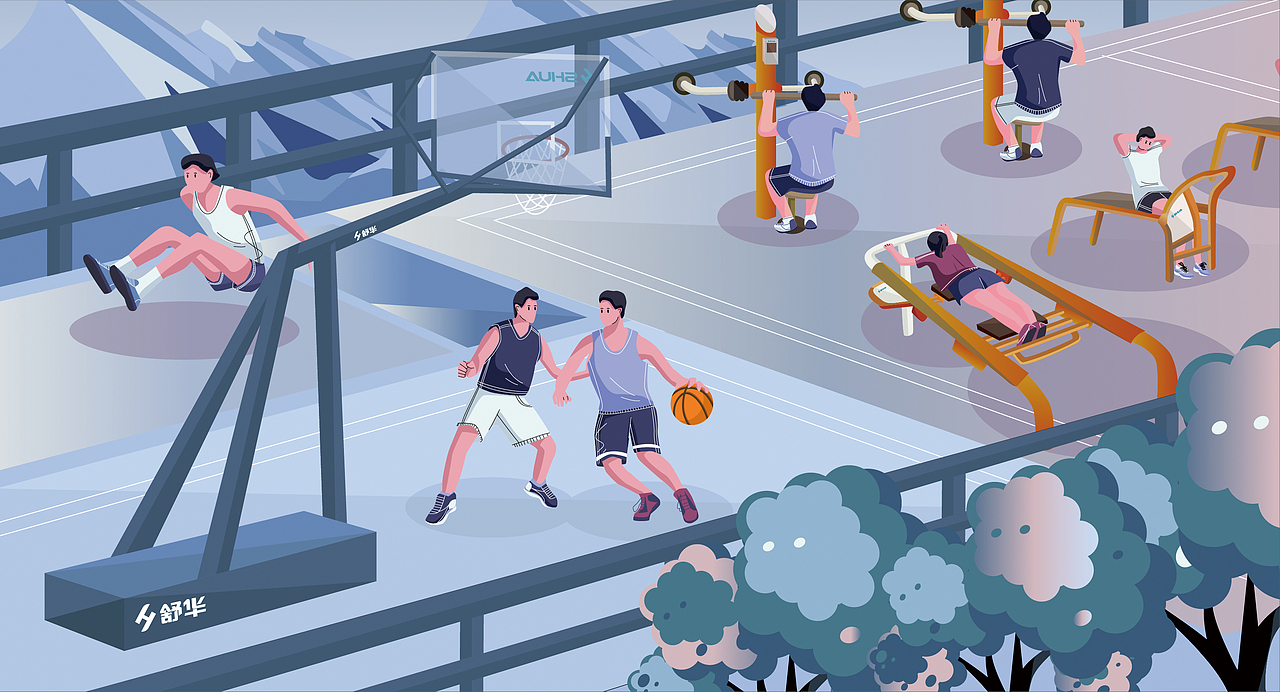 舒华体育台历插画设计（图ZMjkwMTkyNjQw） - 商业插画 - 站酷设计师Suda的苏原创素材 - 站酷ZCOOL