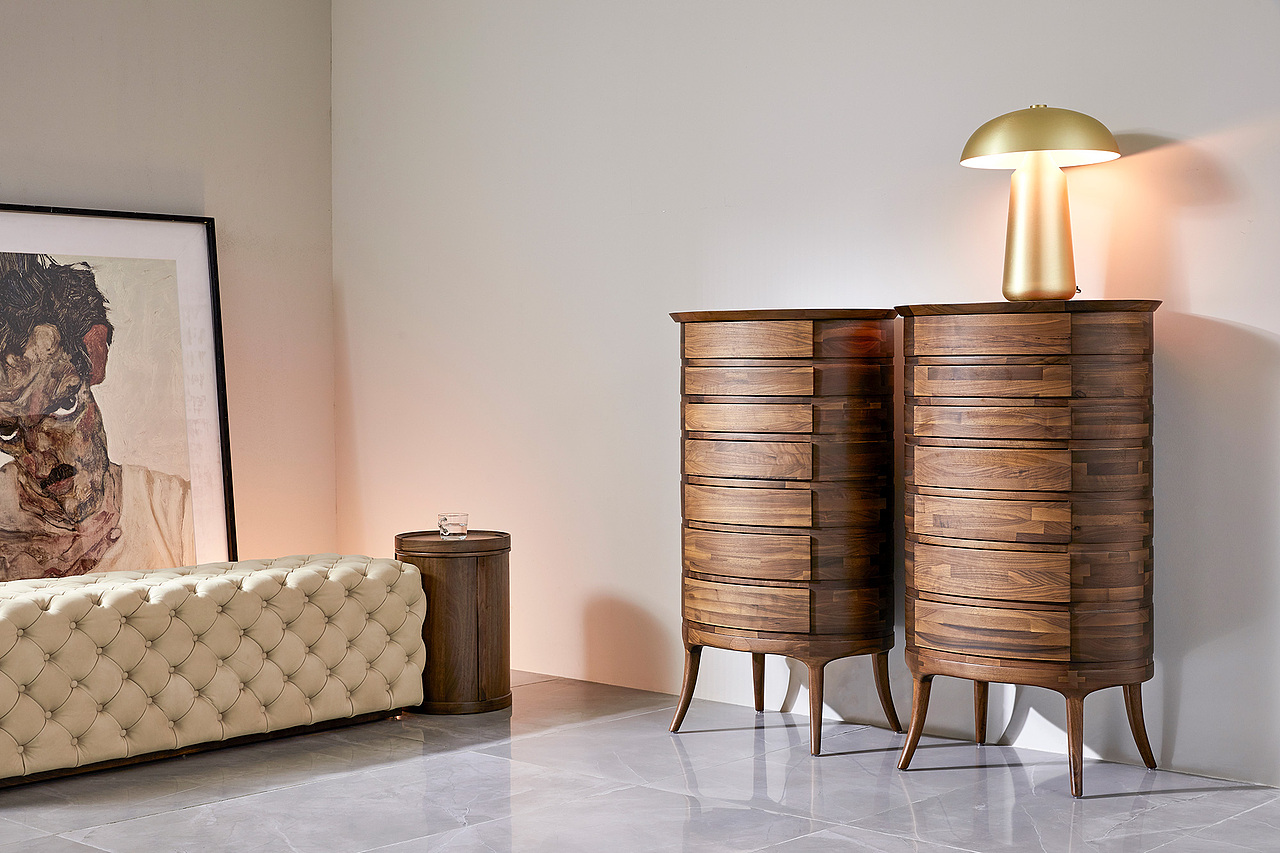 黑胡桃卧室七斗柜 #原创设计