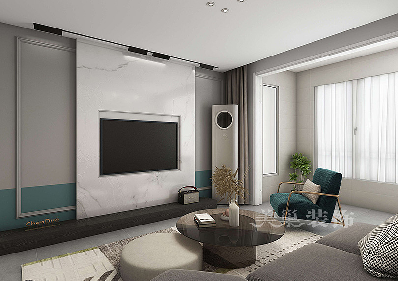 郑州正商启盛华庭84平两室装修现代轻奢风效果图（图ZMjAzNjQ2ODQ0） - 家装设计 - 站酷设计师郑州美巢装饰原创素材 - 站酷ZCOOL