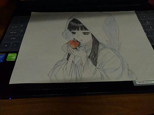 古风动漫人物彩铅