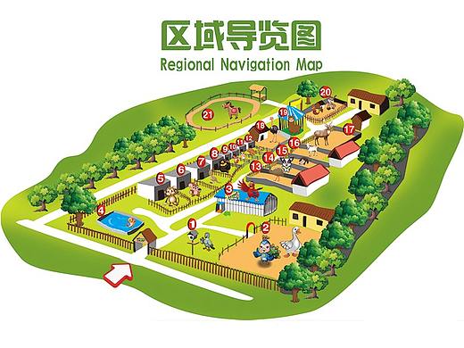 小型萌宠乐园导览图