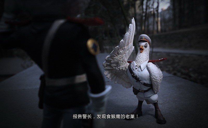 末那原创丨老动画系列《黑猫警长》特别版"白鸽警探"手办