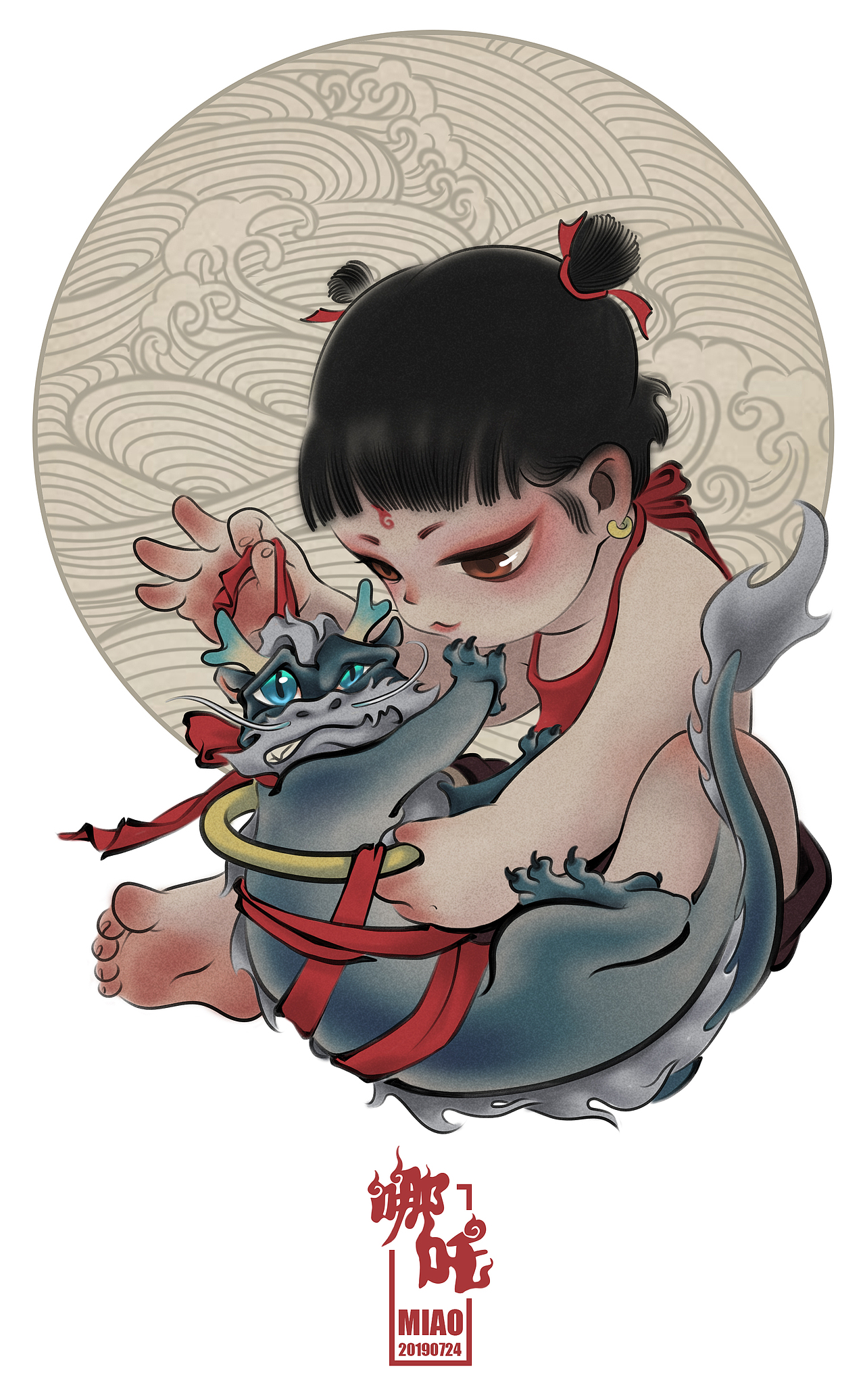 皇冠 三叉戟【古风插画】神居幽栖天工谬巧标签哪吒哪吒之魔童降世