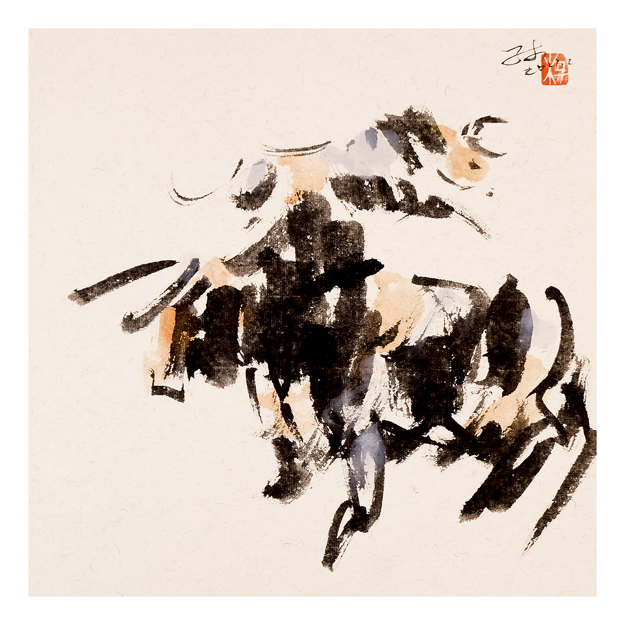 子木：辛丑牛年 财福两旺 每年必画一套生肖图（图ZMjQ1NTYzMzE2） - 绘画 - 站酷设计师子木艺术与设计原创素材 - 站酷ZCOOL