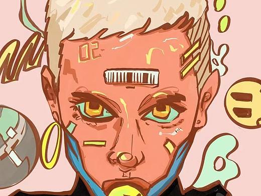 涂鴉人物插畫—朋克風（個人主頁-ZNTc3OTQyMTY=） - 藝術插畫 - 站酷設計師Z64691215原創(chuàng)素材 - 站酷ZCOOL