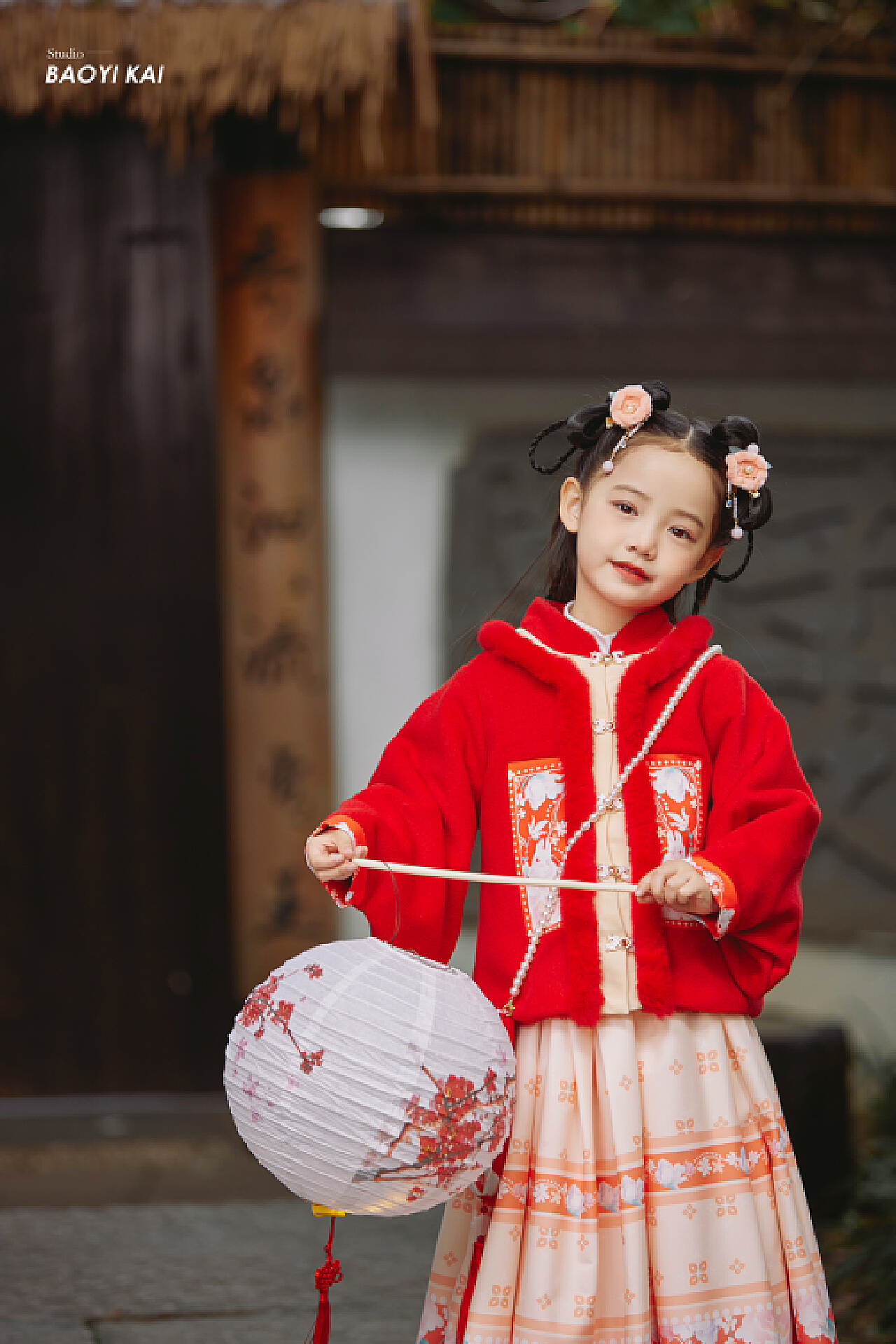 儿童汉服女童马面裙千里江山套装2023夏秋季新款中国风短袖两件套-阿里巴巴