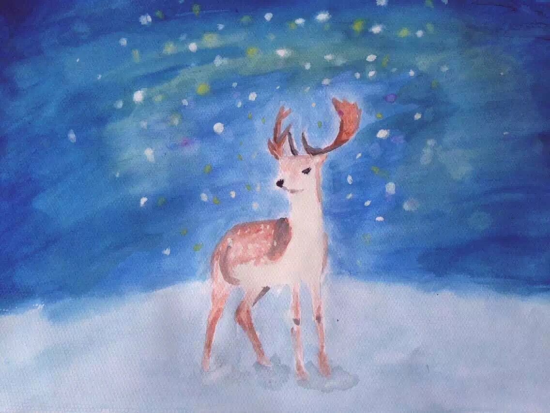 灵鹿|插画|创作习作|胖猫二俏_原创作品-站酷zcool