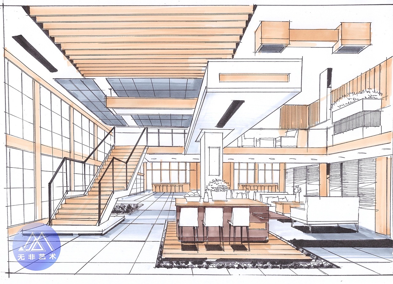 室内设计考研｜快题设计效果图