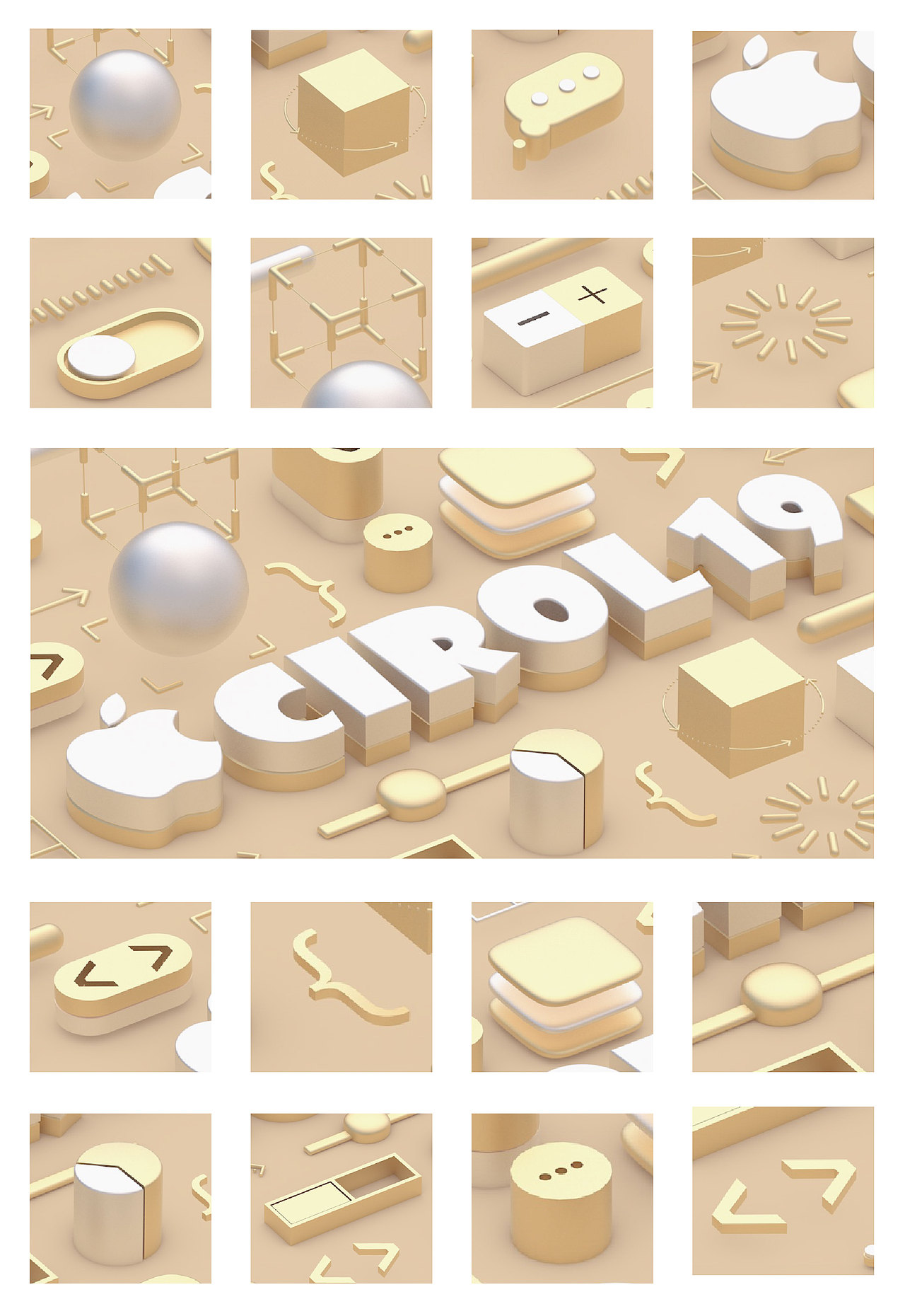 WWDC2018苹果主视觉 「C4D练习作品」（图ZMTQ2ODUyNjc2） - 其他三维 - 站酷设计师Cirol希崽原创素材 - 站酷ZCOOL