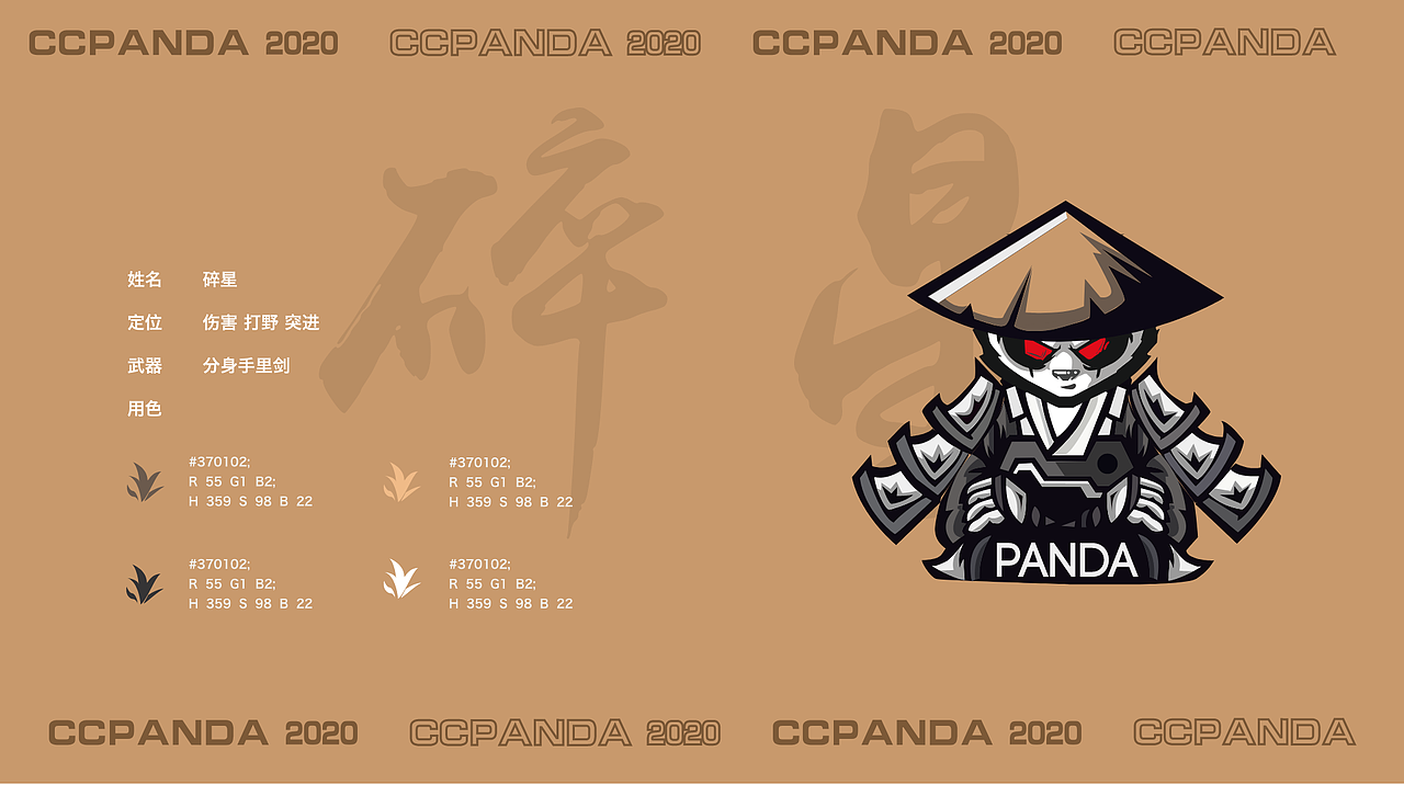 「列阵在南」个人品牌vi ip 暴力熊猫「朱雀」