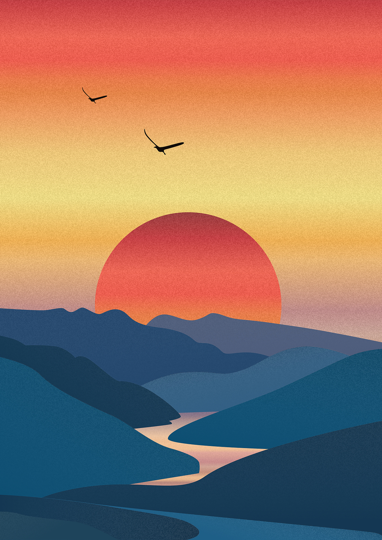 插画日落（图ZMjI2NTc4NTIw） - 创作习作 - 站酷设计师懷秫秫原创素材 - 站酷ZCOOL