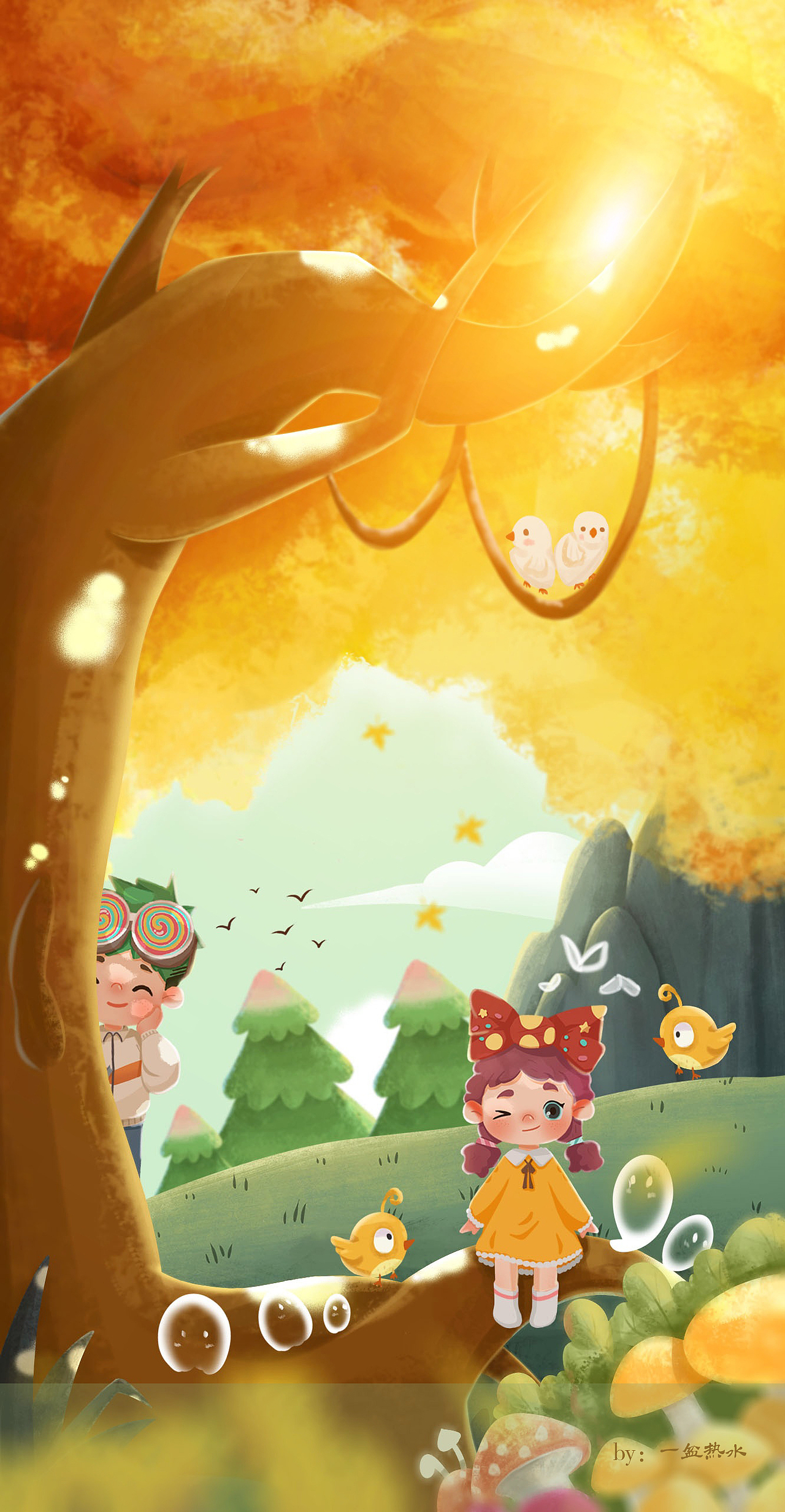 儿童插画海报（图ZMjMxNDMzNDI4） - 儿童插画 - 站酷设计师一盆热水原创素材 - 站酷ZCOOL