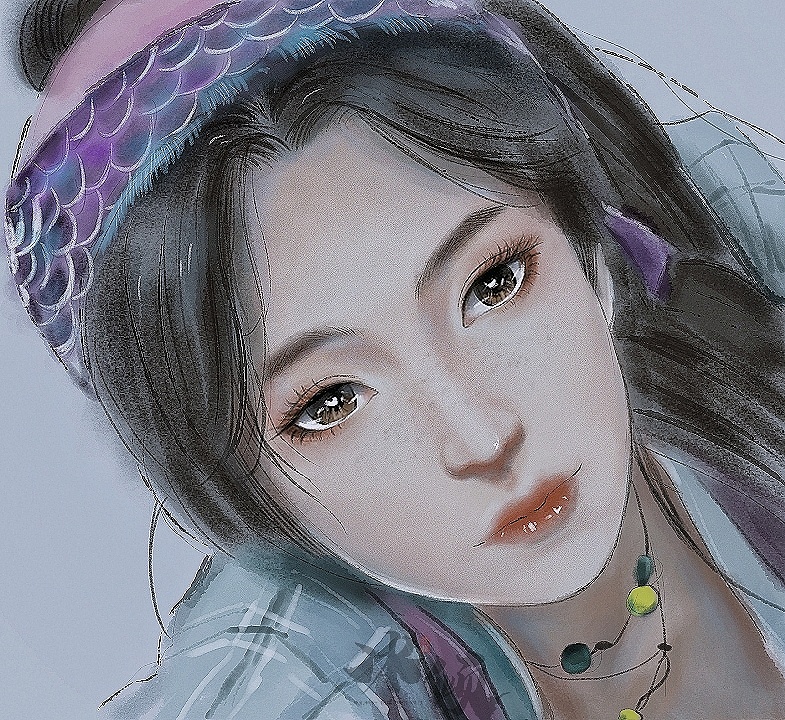 眷思量镜玄和屠丽手绘头像人物练习