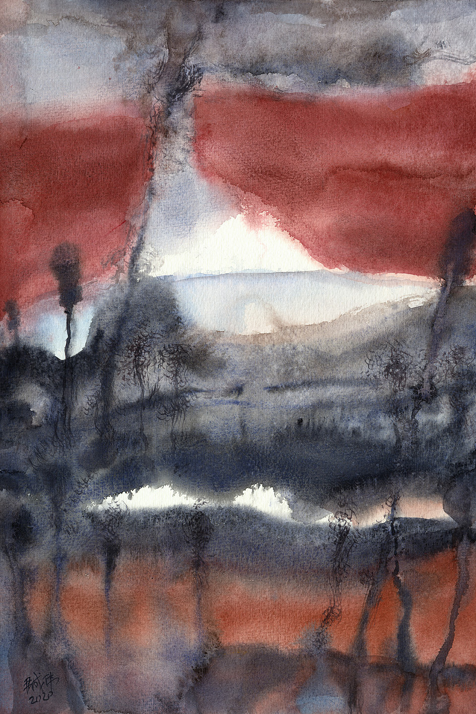 意象风景系列（六）（图ZMjQxNzc4Njcy） - 绘画 - 站酷设计师尹成伟的艺术故事原创素材 - 站酷ZCOOL