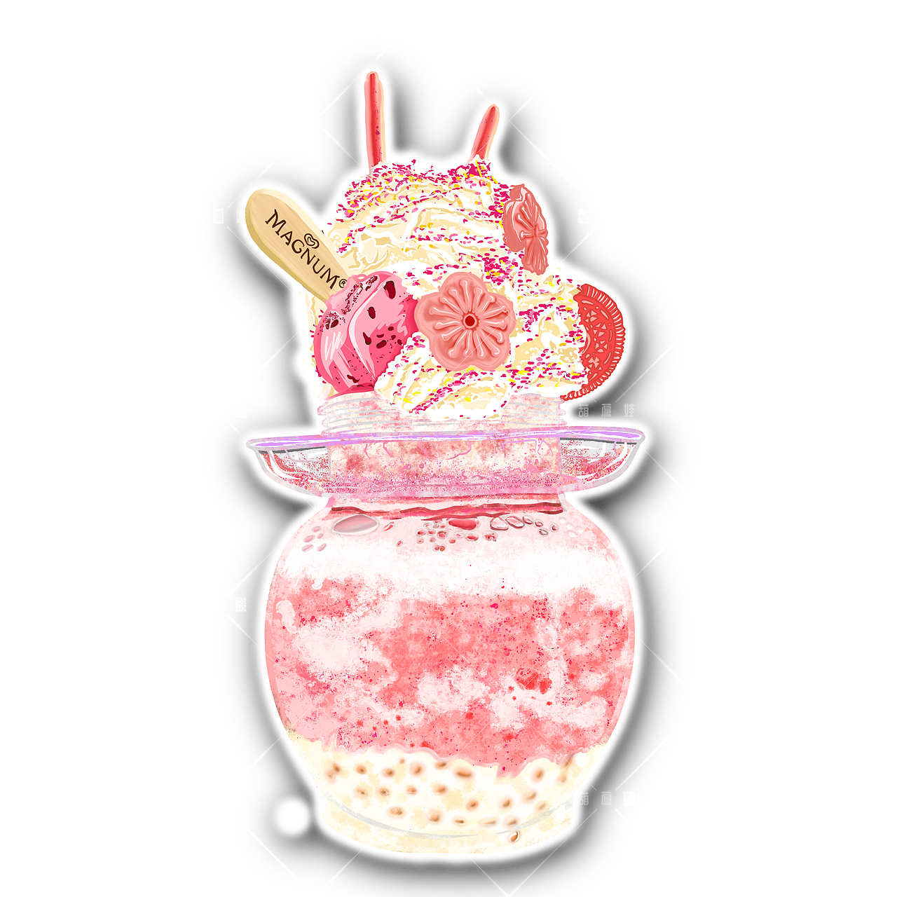 线稿风插画 |甜品饮品系列 |海报设计 |菜单设计