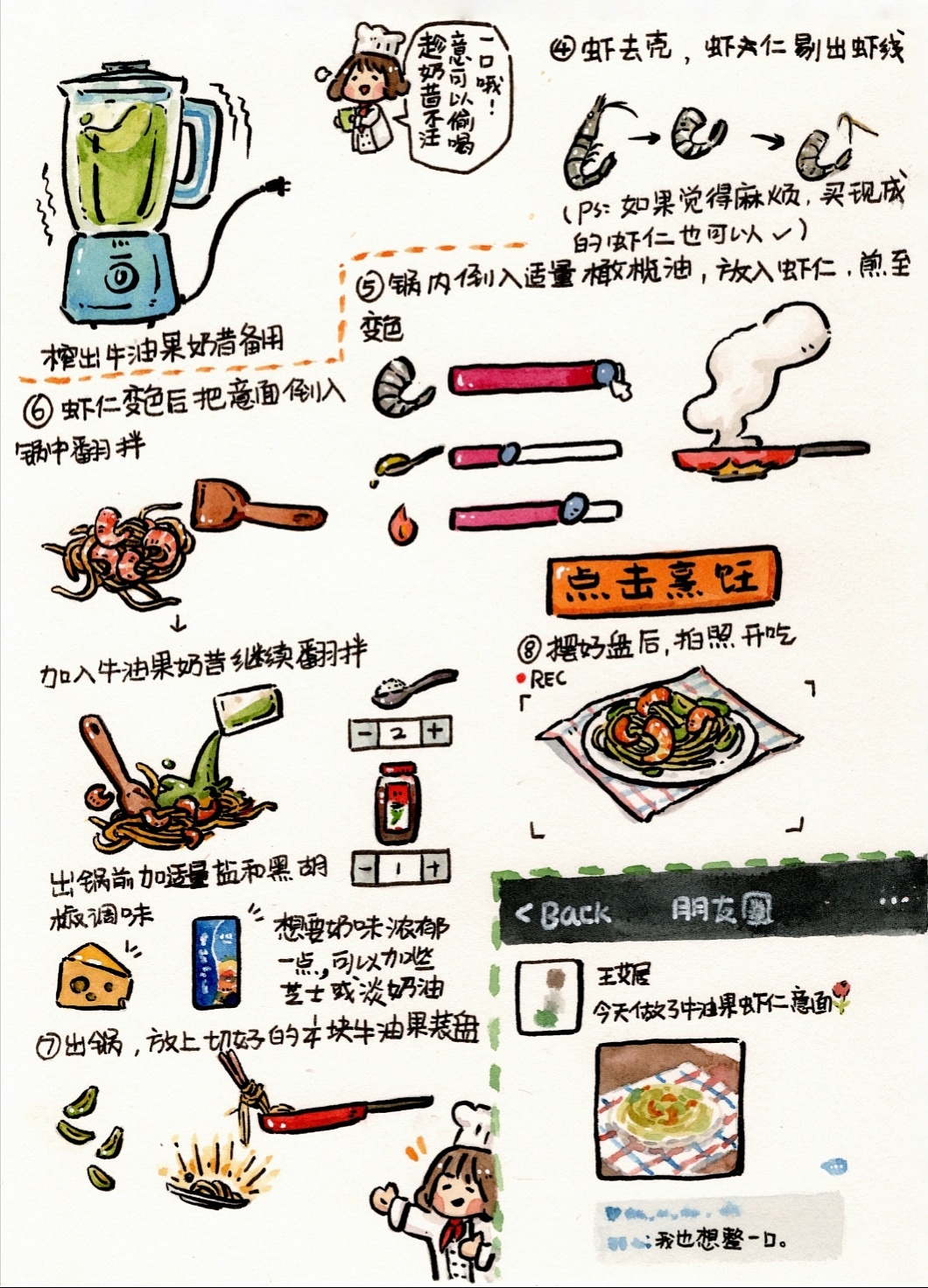 【绘画厨房】用手绘烹饪美食