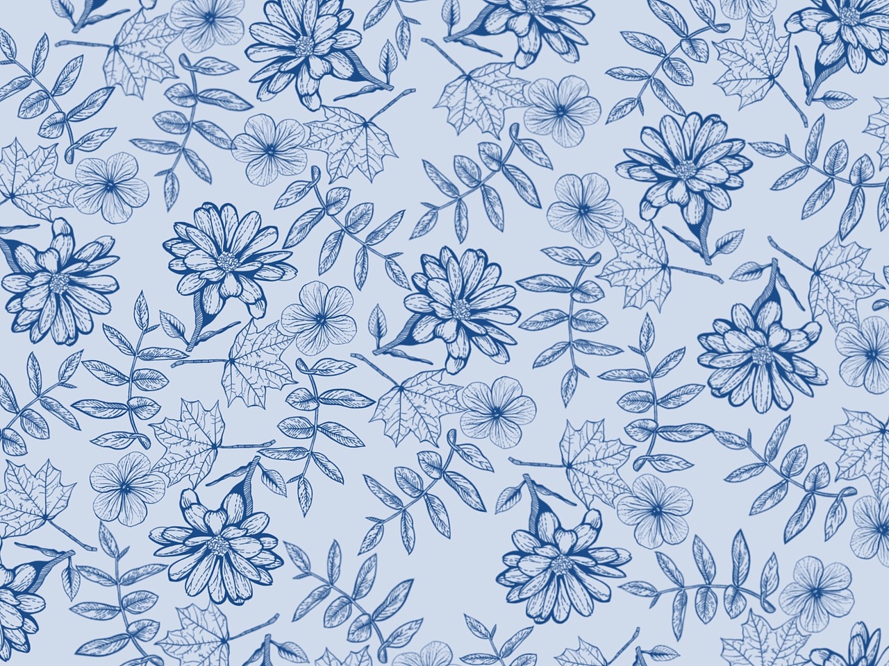 一组素淡的印花