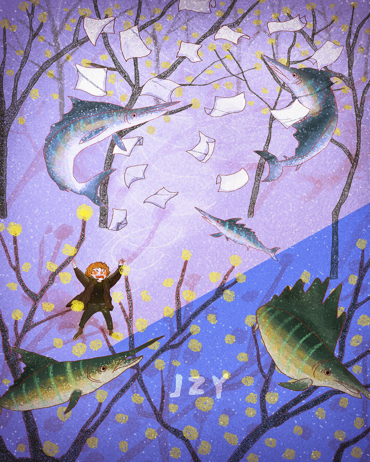 食梦鱼(图ZNjcyMDE2MzY=) - 艺术插画 - 站酷设计师JZY09原创素材 - 站酷ZCOOL