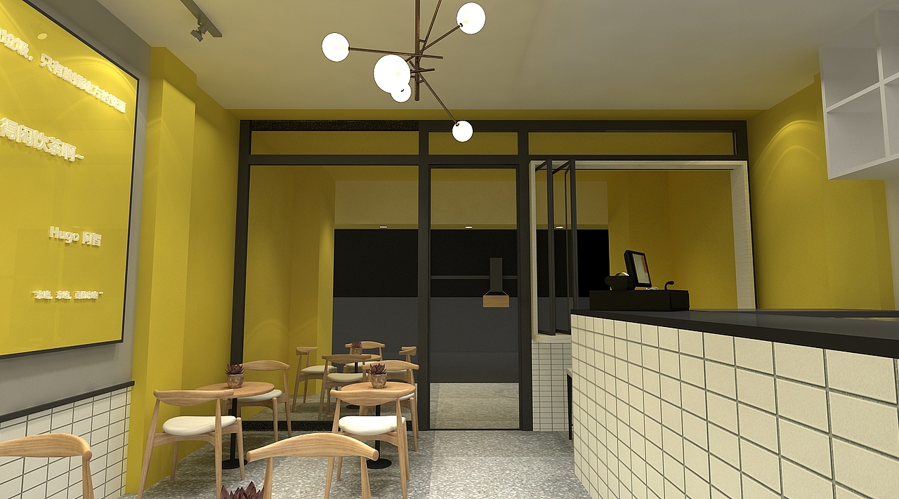 柠檬茶店效果图设计3d