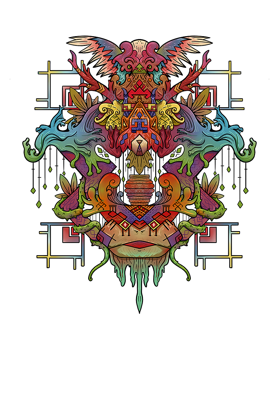 国潮黎族图案（图ZMjc0MDE1NjMy） - 新锐潮流插画 - 站酷设计师峰至原创素材 - 站酷ZCOOL