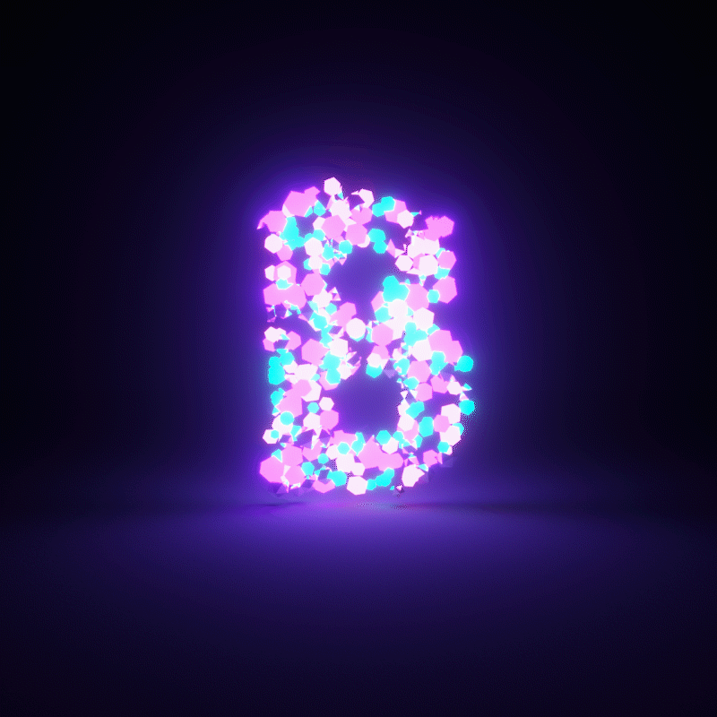 C4D字母变形动画 发光材质练习