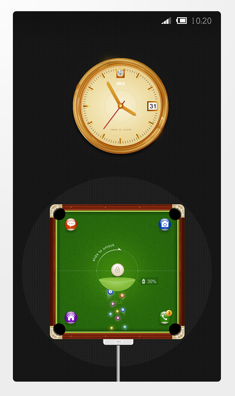 充电界面。直观表现现在的电量。充电的百分比会跟着电量的涨幅一起移动的噢。