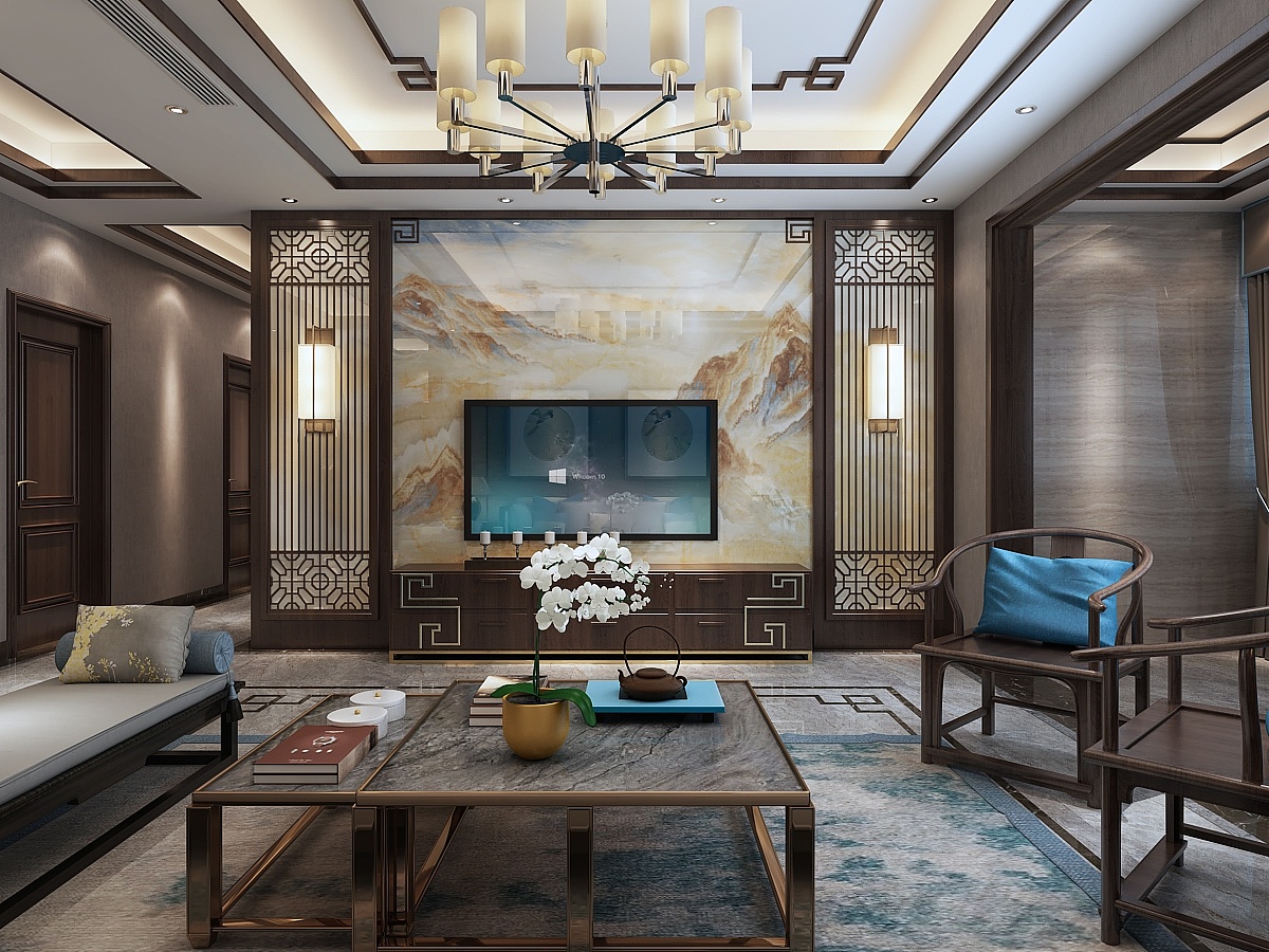邯郸新中式风格家装的设计 陈超设计