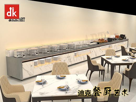 餐厅自助餐台 酒店岩板布菲台图片 自助餐展示台设计