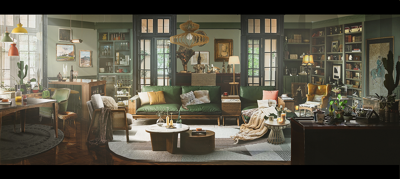 芒果季风《婆婆的镯子》场景气氛图设计