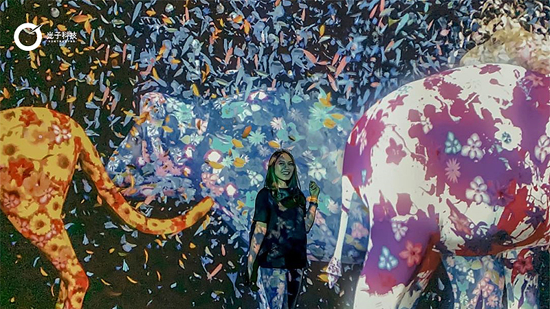 《魔幻动物园》动物行走墙新媒体艺术装置投影互动光影