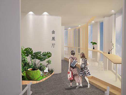 “曲书馆”书城展示空间设计