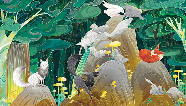 国潮插画（图ZMzE4Njk0NjQ0） - 商业插画 - 站酷设计师异耳兔原创素材 - 站酷ZCOOL