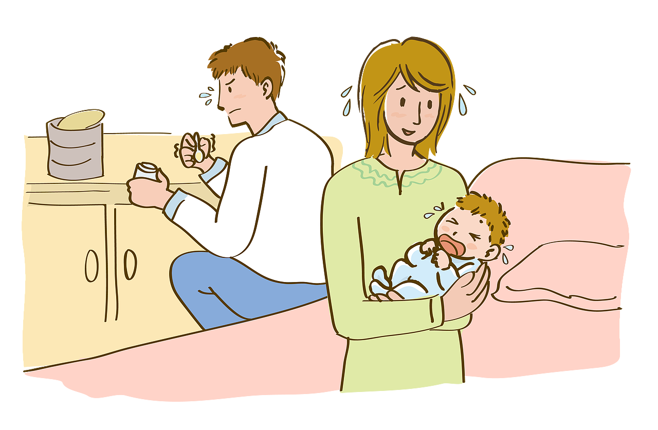 初为父母手忙脚乱也心甘情愿~给奶粉品牌画的漫画连载其中的一些