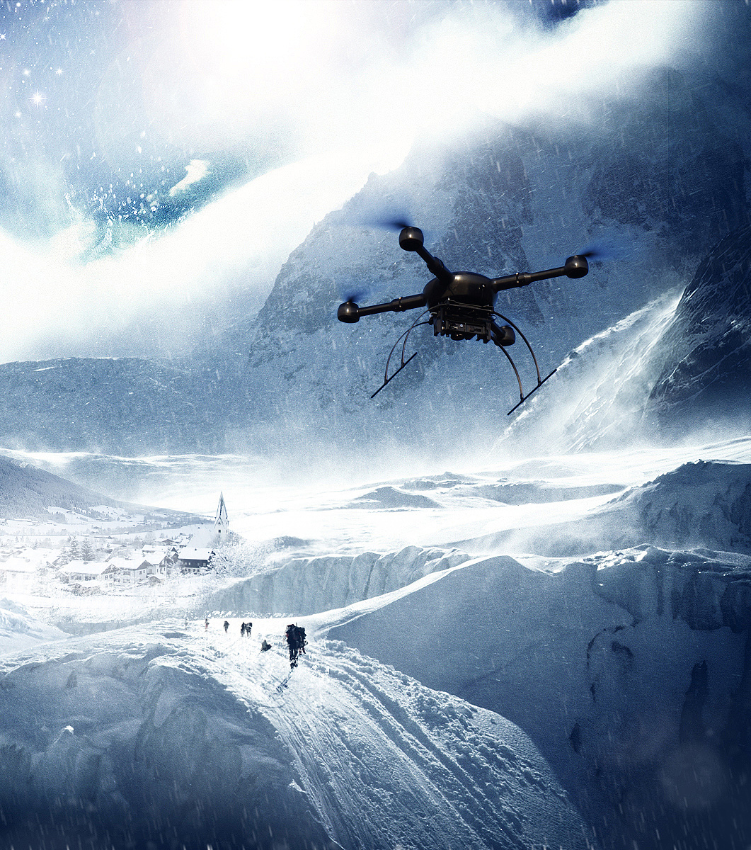 无人机雪地搜索