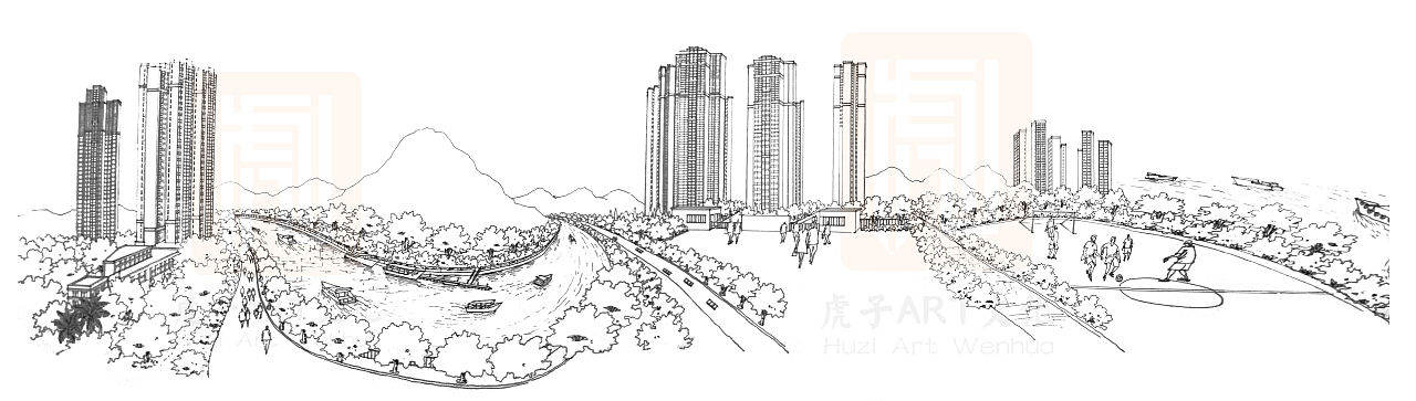 【廣州亞運城】的項目圖！總共七張，總長14米（圖ZMTcxODE0MjYw） - 繪畫 - 站酷設(shè)計師虎子陳珍原創(chuàng)素材 - 站酷ZCOOL