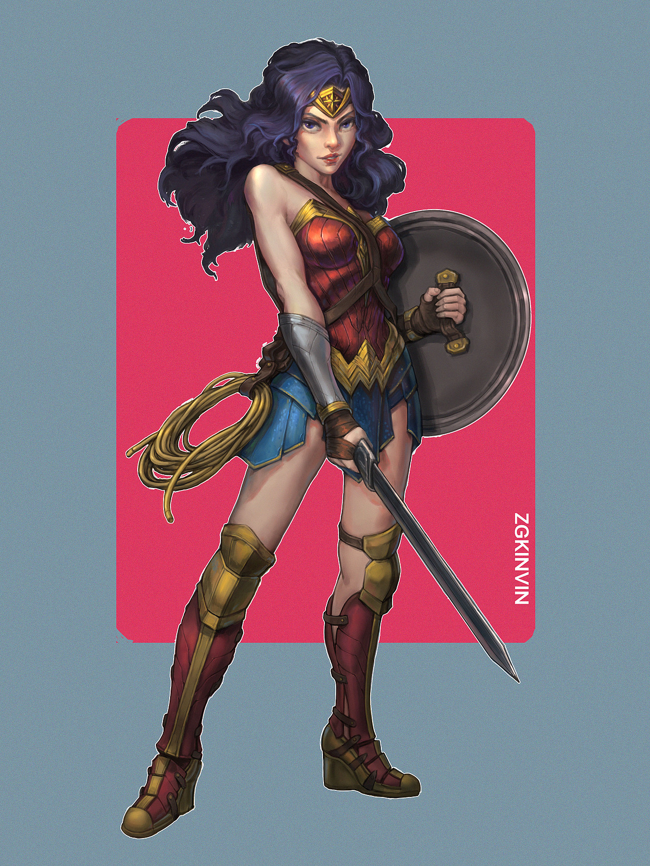 神奇女侠同人（图ZMjU0ODQzMTAw） - 商业插画 - 站酷设计师zgkinvin原创素材 - 站酷ZCOOL