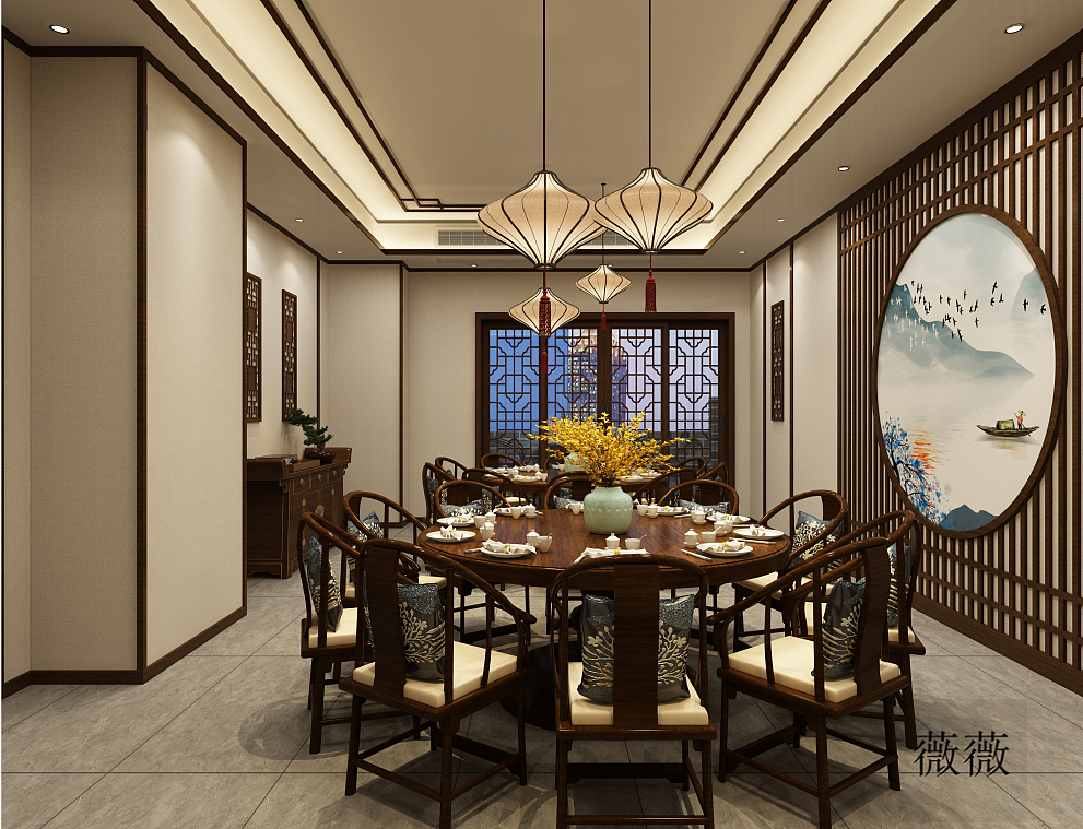 工装 中式火锅店