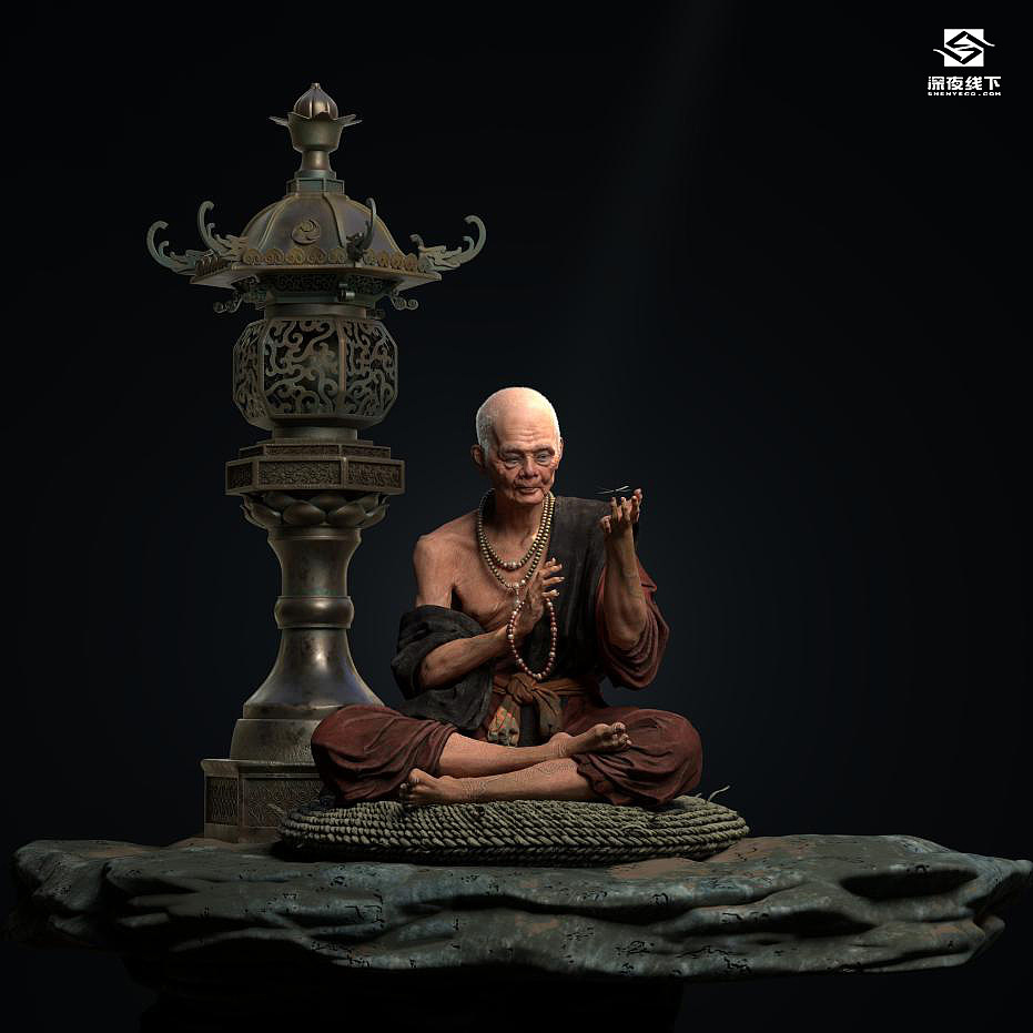 线下班 WQ 角色模型《高僧》