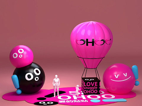 潮玩艺术家跨界原创IP美陈景观设计方案