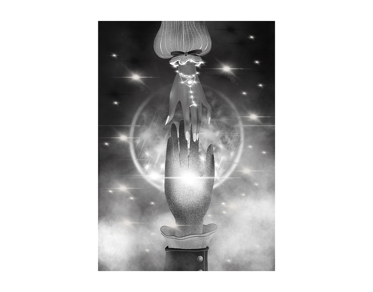 麦砚岛—黑白原创插图