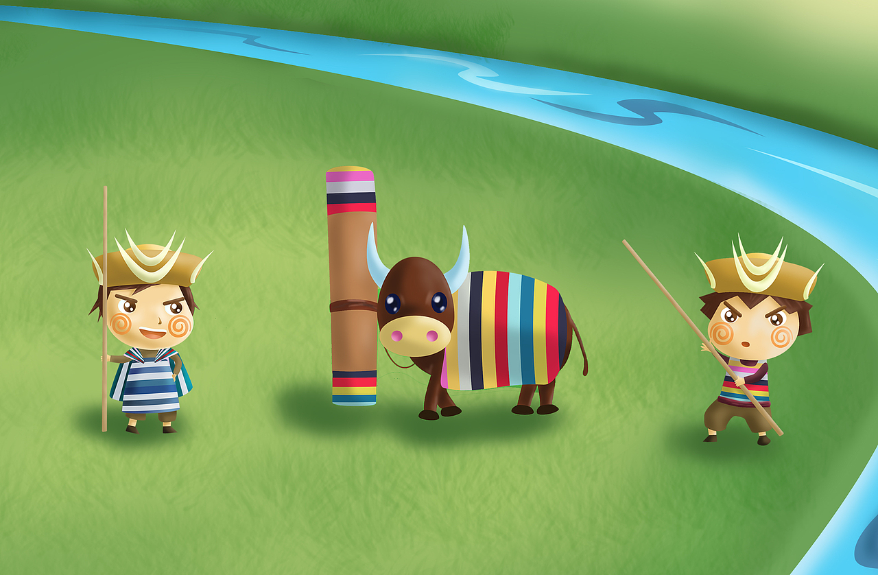 独龙风情（图ZMTA3NDE5MzI4） - 儿童插画 - 站酷设计师过海原创素材 - 站酷ZCOOL